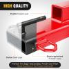 Nilight Heavy Duty Trailer Shackle Kit for Double Eye Springs Fits 3.5K–5.2K Axles Dual-Stage Anti-Rust Coated Complete Installation Hardware Included Durable Suspension Repair Parts Black(Forklift Trailer Hitch Red 4.3in Width)