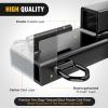 Nilight Heavy Duty Trailer Shackle Kit for Double Eye Springs Fits 3.5K–5.2K Axles Dual-Stage Anti-Rust Coated Complete Installation Hardware Included Durable Suspension Repair Parts Black(Forklift Trailer Hitch Black 4.3in Width)