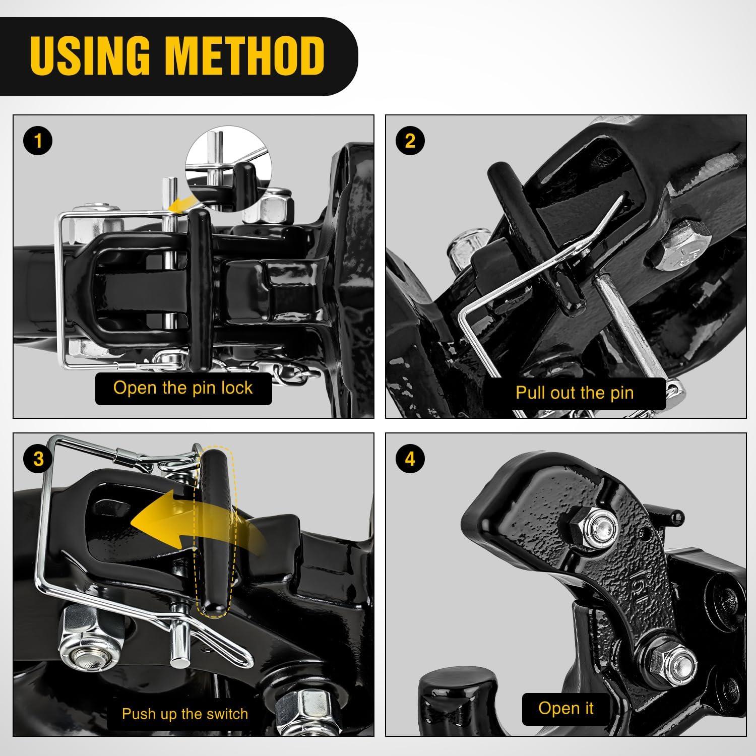 image:imageNilight Heavy Duty Pintle Hitch Lunette Ring Tow Eye3 ID 26455 lbs12T CapacityBlack PowdercoatTrailers and Towing Accessories15Ton Capacity