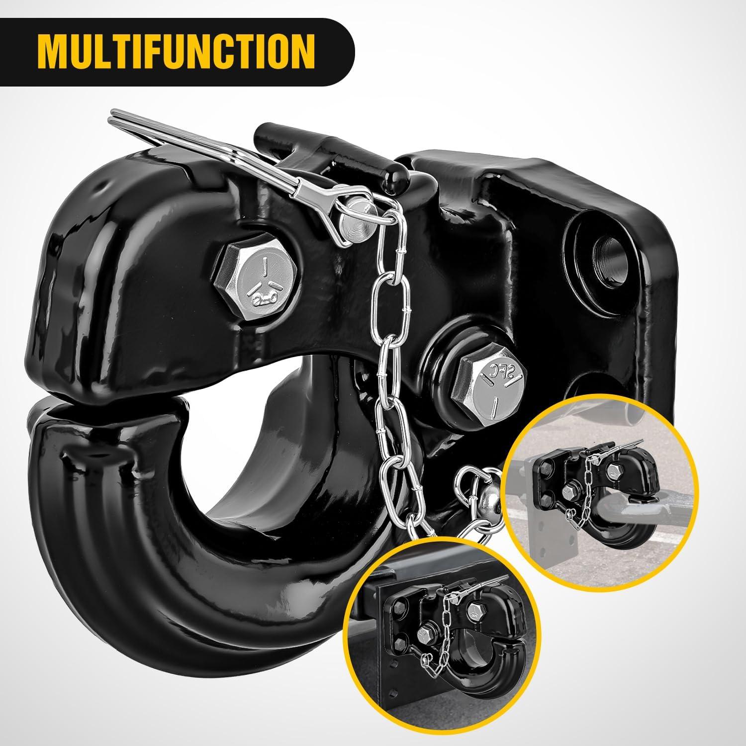 image:imageNilight Heavy Duty Pintle Hitch Lunette Ring Tow Eye3 ID 26455 lbs12T CapacityBlack PowdercoatTrailers and Towing Accessories15Ton Capacity