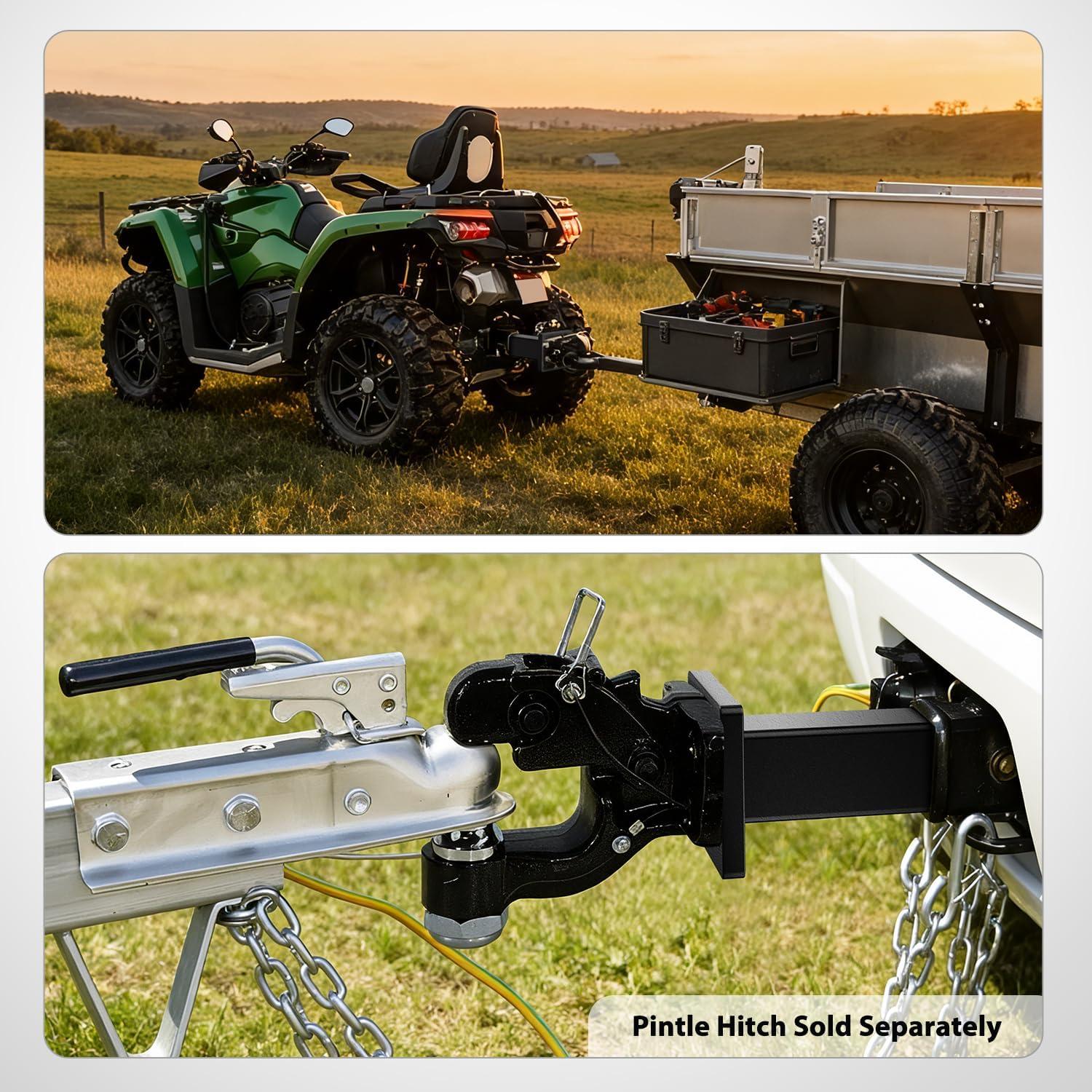 image:imageNilight Heavy Duty Pintle Hitch Lunette Ring Tow Eye3 ID 26455 lbs12T CapacityBlack PowdercoatTrailers and Towing Accessories1Position Pintle Hook Mount