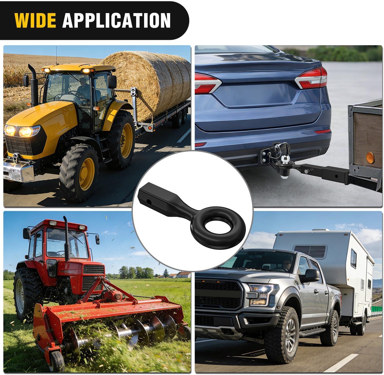 image:imageNilight Heavy Duty Pintle Hitch Lunette Ring Tow Eye3 ID 26455 lbs12T CapacityBlack PowdercoatTrailers and Towing Accessories2 Receivers Tow Eye