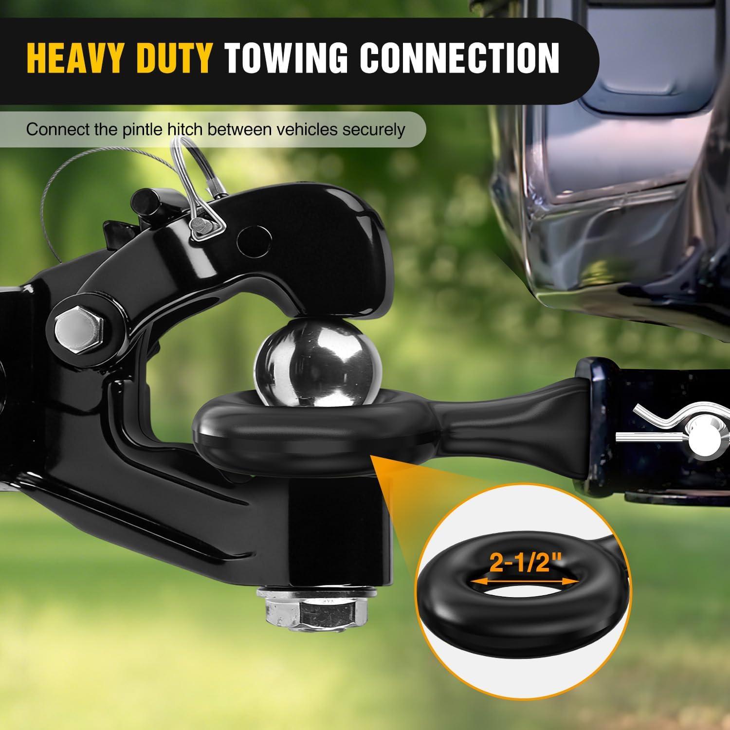 image:imageNilight Heavy Duty Pintle Hitch Lunette Ring Tow Eye3 ID 26455 lbs12T CapacityBlack PowdercoatTrailers and Towing Accessories2 Receivers Tow Eye