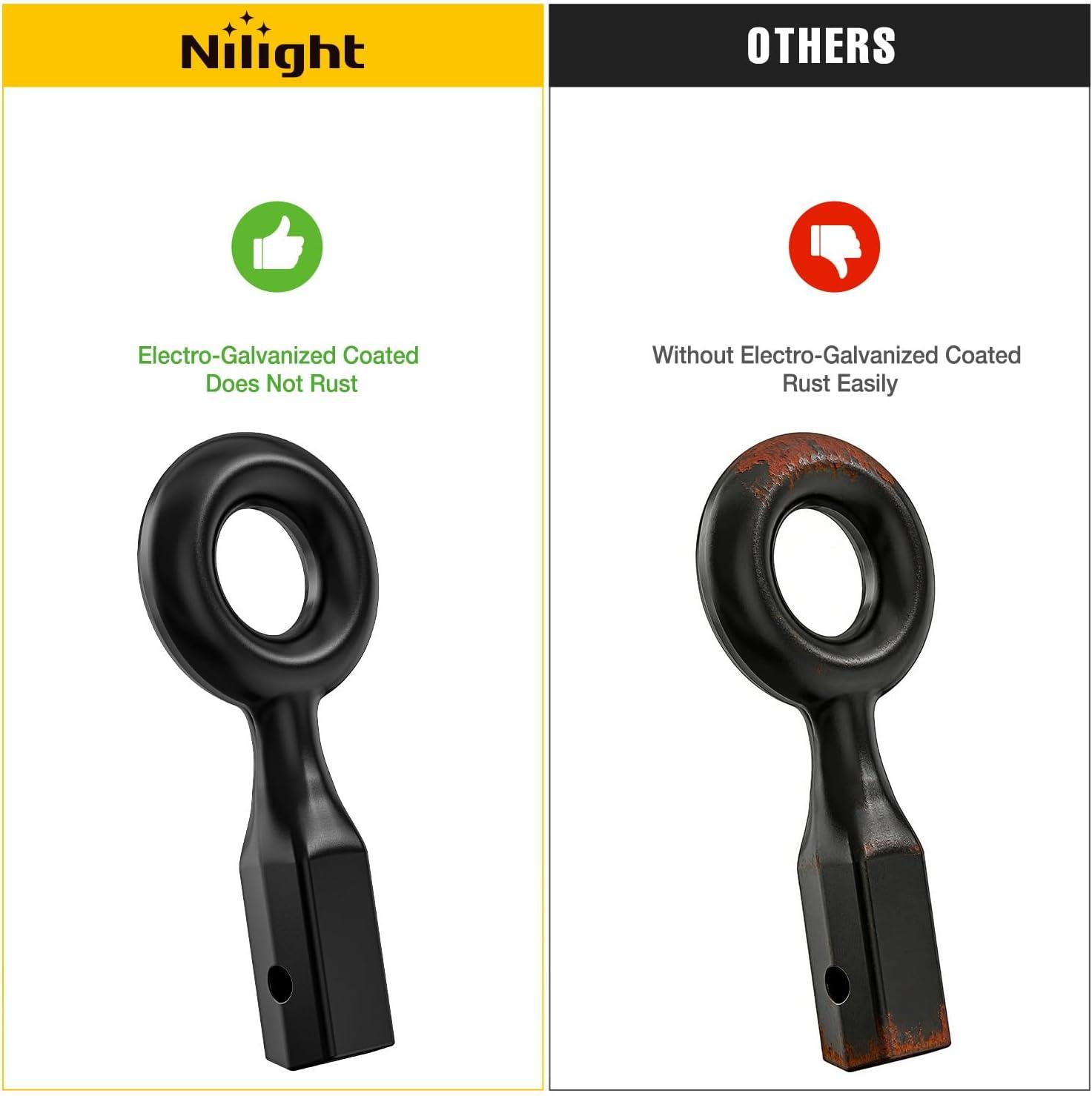 image:imageNilight Heavy Duty Pintle Hitch Lunette Ring Tow Eye3 ID 26455 lbs12T CapacityBlack PowdercoatTrailers and Towing Accessories2 Receivers Tow Eye