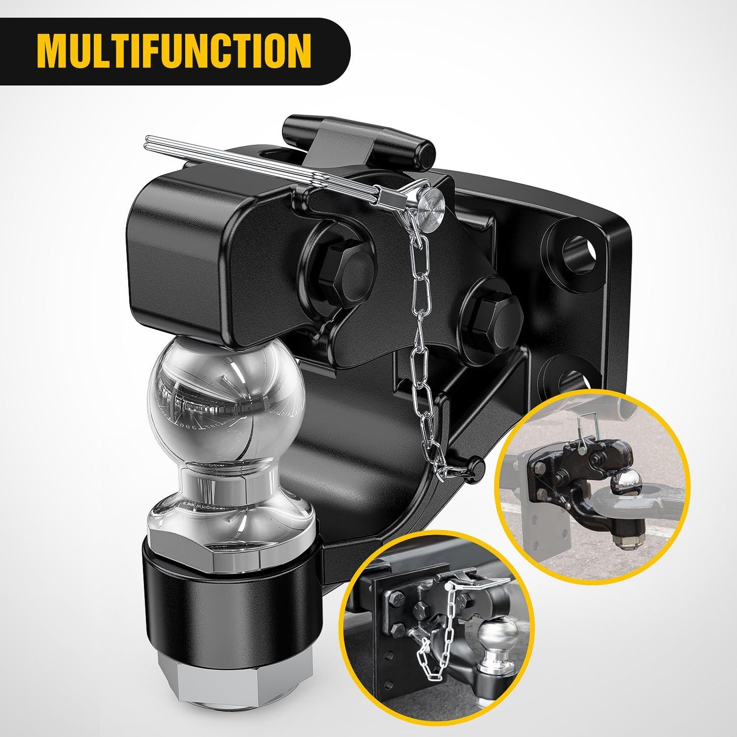 image:imageNilight Heavy Duty Pintle Hitch Lunette Ring Tow Eye3 ID 26455 lbs12T CapacityBlack PowdercoatTrailers and Towing Accessories2516 Ball Pintle Hook