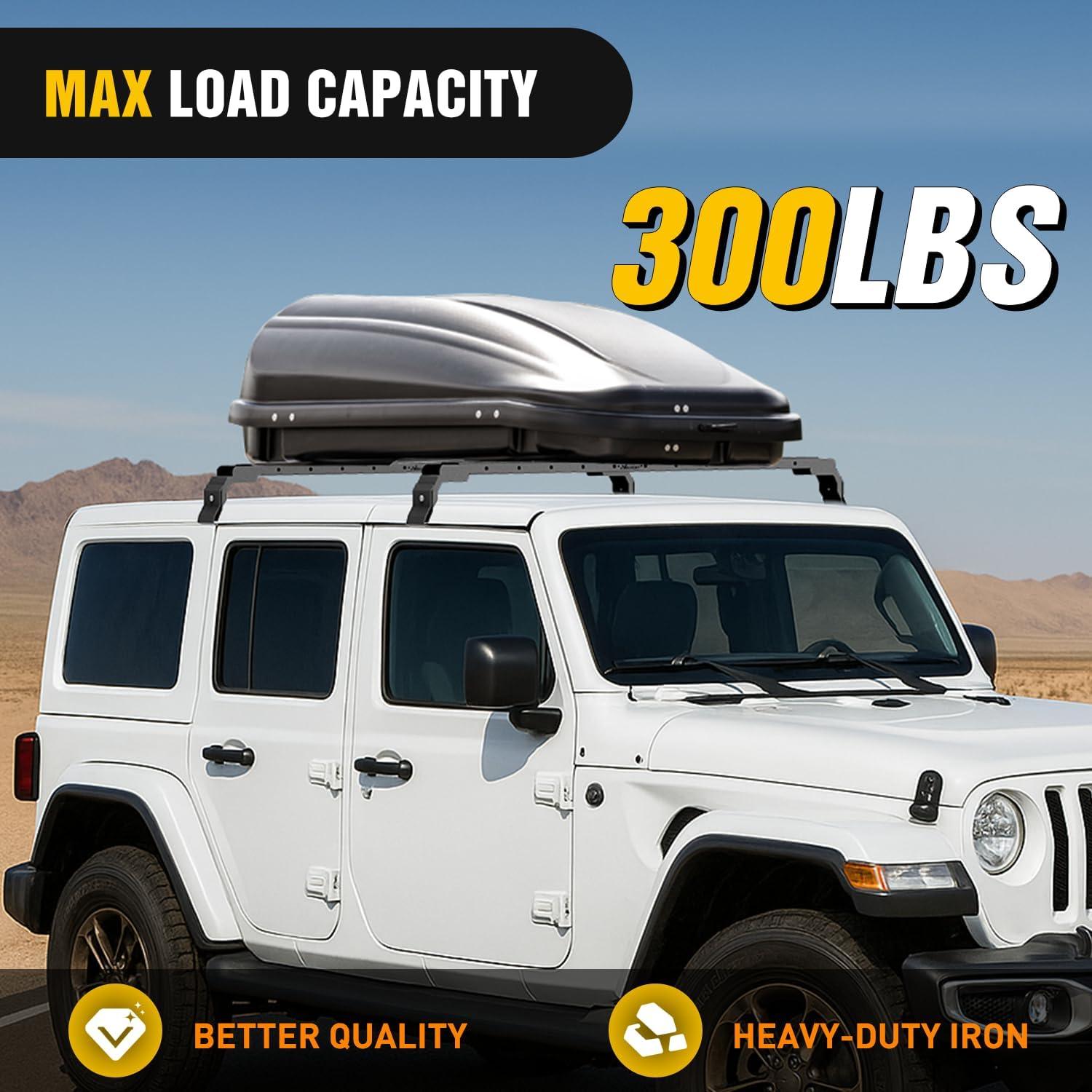 image:imageNilight Roof Rack Cross Bars Fit for Chevrolet Chevy Tahoe Suburban GMC Yukon Cadillac Escalade 20152021 Adjustable Aluminum Less Wind Noise Car Crossbars for Cargo Carrier Luggage Box Kayak TentJeep Wrangler JK JL 4XE JT 20072025 300LBS