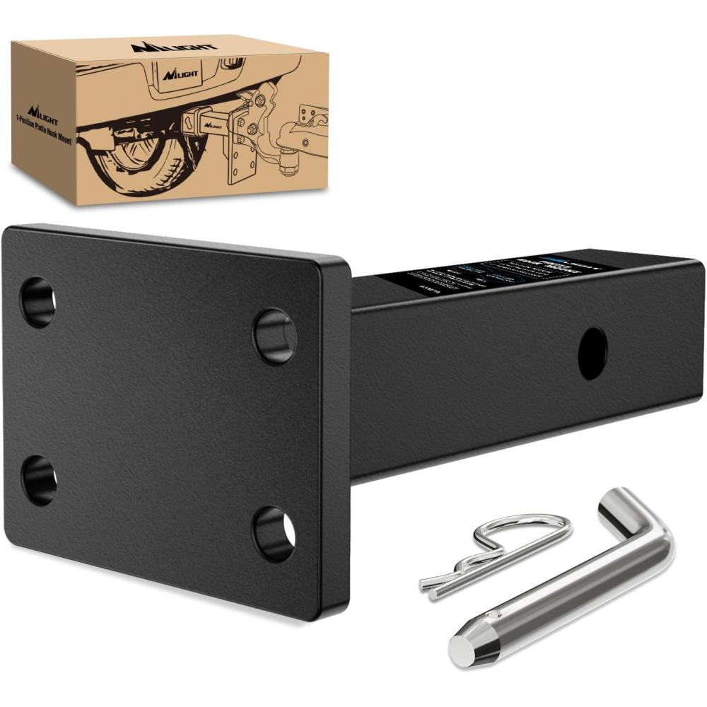 image:imageNilight Heavy Duty Pintle Hitch Lunette Ring Tow Eye3 ID 26455 lbs12T CapacityBlack PowdercoatTrailers and Towing Accessories1Position Pintle Hook Mount