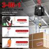 Nilight 3-in-1 Electric Hoist Winch, 1100LBS 1500W Portable Power Winch Crane with Manual Wired Wireless Remote Control, 110V Electric Hoist 25FT Lifting Height for Garage Warehouses Factories, Orange(1100LBS 3-in-1 Black)