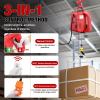 Nilight 3-in-1 Electric Hoist Winch, 1100LBS 1500W Portable Power Winch Crane with Manual Wired Wireless Remote Control, 110V Electric Hoist 25FT Lifting Height for Garage Warehouses Factories, Orange(660LBS 3-in-1 Red)