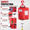 Nilight 3-in-1 Electric Hoist Winch, 1100LBS 1500W Portable Power Winch Crane with Manual Wired Wireless Remote Control, 110V Electric Hoist 25FT Lifting Height for Garage Warehouses Factories, Orange(660LBS 3-in-1 Red)
