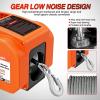 Nilight Boat Trailer Winch 3500 lbs Portable Electric Boat Winches 12 V DC Marine Winch with Steel Cable Remote Control & Hand Crank Power-In Freewheel Operat Waterproof Winch for Boat Trailer, Orange(Orange)