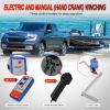 Nilight Boat Trailer Winch 3500 lbs Portable Electric Boat Winches 12 V DC Marine Winch with Steel Cable Remote Control & Hand Crank Power-In Freewheel Operat Waterproof Winch for Boat Trailer, Orange(Blue)