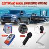 Nilight Boat Trailer Winch 3500 lbs Portable Electric Boat Winches 12 V DC Marine Winch with Steel Cable Remote Control & Hand Crank Power-In Freewheel Operat Waterproof Winch for Boat Trailer, Orange(Black)