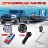 Nilight Boat Trailer Winch 3500 lbs Portable Electric Boat Winches 12 V DC Marine Winch with Steel Cable Remote Control & Hand Crank Power-In Freewheel Operat Waterproof Winch for Boat Trailer, Orange(Gray)