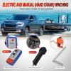 Nilight Boat Trailer Winch 3500 lbs Portable Electric Boat Winches 12 V DC Marine Winch with Steel Cable Remote Control & Hand Crank Power-In Freewheel Operat Waterproof Winch for Boat Trailer, Orange(Orange)