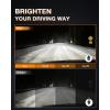 Nilight H13/9008 Bulbs, 350% Brighter LED High and Low Beam Bulb, 6000K Cool White Super Bright, 2-Pack(H13/9008)