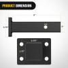 Nilight Heavy Duty Pintle Hitch Lunette Ring Tow Eye,3″ ID, 26,455 lbs（12T） Capacity,Black Powdercoat,Trailers and Towing Accessories(1-Position Pintle Hook Mount)