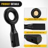 Nilight Heavy Duty Pintle Hitch Lunette Ring Tow Eye,3″ ID, 26,455 lbs（12T） Capacity,Black Powdercoat,Trailers and Towing Accessories(2″ Receivers Tow Eye)