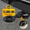 Nilight Heavy Duty Pintle Hitch Lunette Ring Tow Eye,3″ ID, 26,455 lbs（12T） Capacity,Black Powdercoat,Trailers and Towing Accessories(2″ Receivers Tow Eye)