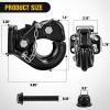 Nilight Heavy Duty Pintle Hitch Lunette Ring Tow Eye,3″ ID, 26,455 lbs（12T） Capacity,Black Powdercoat,Trailers and Towing Accessories(20-Ton Capacity)