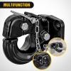 Nilight Heavy Duty Pintle Hitch Lunette Ring Tow Eye,3″ ID, 26,455 lbs（12T） Capacity,Black Powdercoat,Trailers and Towing Accessories(20-Ton Capacity)