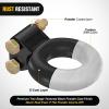 Nilight Heavy Duty Pintle Hitch Lunette Ring Tow Eye,3″ ID, 26,455 lbs（12T） Capacity,Black Powdercoat,Trailers and Towing Accessories(3″ ID 12-Ton Tow Eye)
