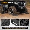 Nilight Recovery Off-Road Traction Boards 2Pcs 43″L x 13.3″W with Yellow Teeth for 4WD 4X4 Mud Sand Snow Includes 2PCS Mounting Kit & Carry Bag (Grey)(Black)