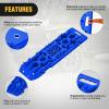 Nilight Recovery Off-Road Traction Boards 2Pcs 43″L x 13.3″W with Yellow Teeth for 4WD 4X4 Mud Sand Snow Includes 2PCS Mounting Kit & Carry Bag (Grey)(Blue)