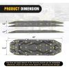 Nilight Recovery Off-Road Traction Boards 2Pcs 43″L x 13.3″W with Yellow Teeth for 4WD 4X4 Mud Sand Snow Includes 2PCS Mounting Kit & Carry Bag (Grey)(Grey)