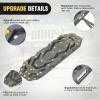 Nilight Recovery Off-Road Traction Boards 2Pcs 43″L x 13.3″W with Yellow Teeth for 4WD 4X4 Mud Sand Snow Includes 2PCS Mounting Kit & Carry Bag (Grey)(Grey)