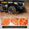 Nilight Recovery Off-Road Traction Boards 2Pcs 43″L x 13.3″W with Yellow Teeth for 4WD 4X4 Mud Sand Snow Includes 2PCS Mounting Kit & Carry Bag (Grey)(Orange)