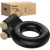 Nilight Heavy Duty Pintle Hitch Lunette Ring Tow Eye,3″ ID, 26,455 lbs（12T） Capacity,Black Powdercoat,Trailers and Towing Accessories(3″ ID 12-Ton Tow Eye)