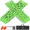 Nilight Recovery Off-Road Traction Boards 2Pcs 43″L x 13.3″W with Yellow Teeth for 4WD 4X4 Mud Sand Snow Includes 2PCS Mounting Kit & Carry Bag (Grey)(Green)