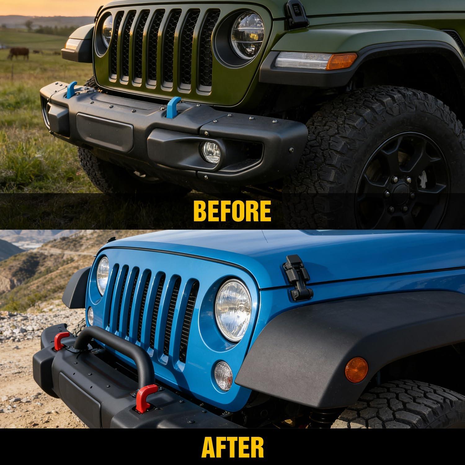 image:imageNilight Front Brush Guard Compatible with 20182025 Jeep Wrangler JL 20192025 Gladiator JT Steel Bar Grille Guard Fits Factory Rubicon Steel Bumper312 inch Height to Clear Winch