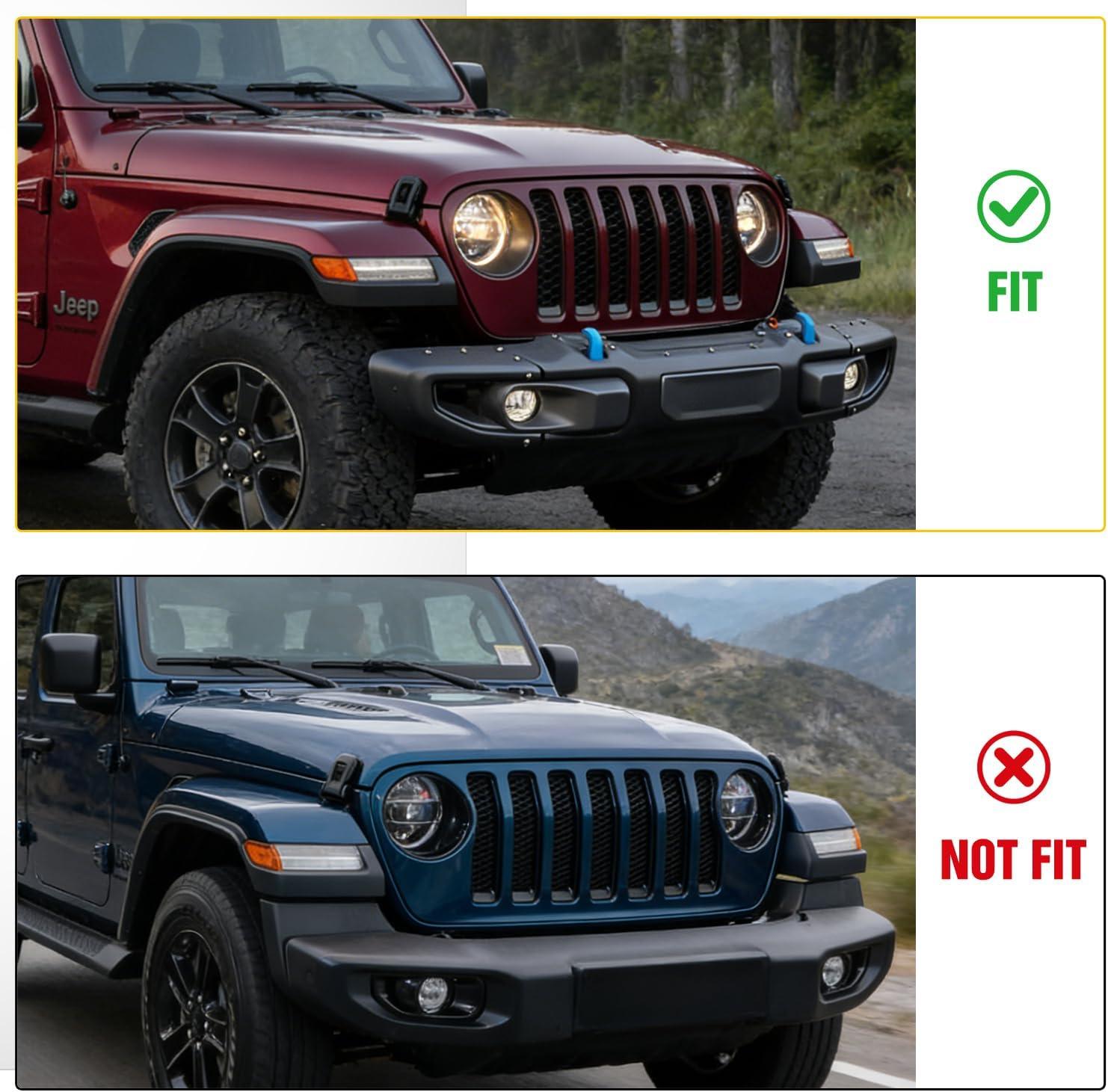 image:imageNilight Front Brush Guard Compatible with 20182025 Jeep Wrangler JL 20192025 Gladiator JT Steel Bar Grille Guard Fits Factory Rubicon Steel Bumper312 inch Height to Clear Winch