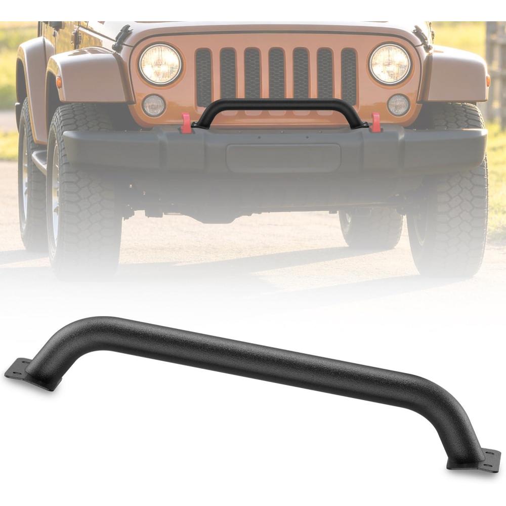 image:imageNilight Front Brush Guard Compatible with 20182025 Jeep Wrangler JL 20192025 Gladiator JT Steel Bar Grille Guard Fits Factory Rubicon Steel Bumper312 inch Height to Clear Winch