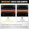 Nilight Front Brush Guard, Compatible with 2018-2025 Jeep Wrangler JL, 2019-2025 Gladiator JT, Steel Bar Grille Guard Fits Factory Rubicon Steel Bumper,3.12 inch Height to Clear Winch