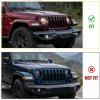 Nilight Front Brush Guard, Compatible with 2018-2025 Jeep Wrangler JL, 2019-2025 Gladiator JT, Steel Bar Grille Guard Fits Factory Rubicon Steel Bumper,3.12 inch Height to Clear Winch