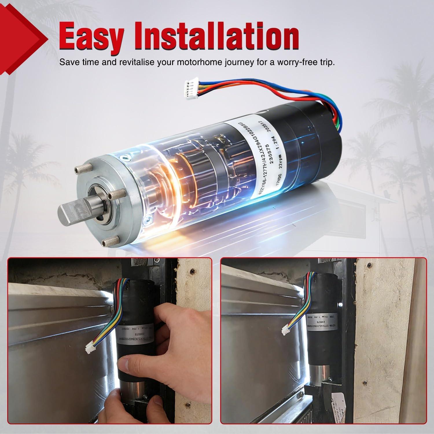 image:imageNilight 236575 RV inWall SlideOut Motor Compatible with Lippert Schwintek in Wall Slide System 3001 High Torque Gear Ratio IG42 10mm Motor Assembly for Travel Trailer CamperReplace236575