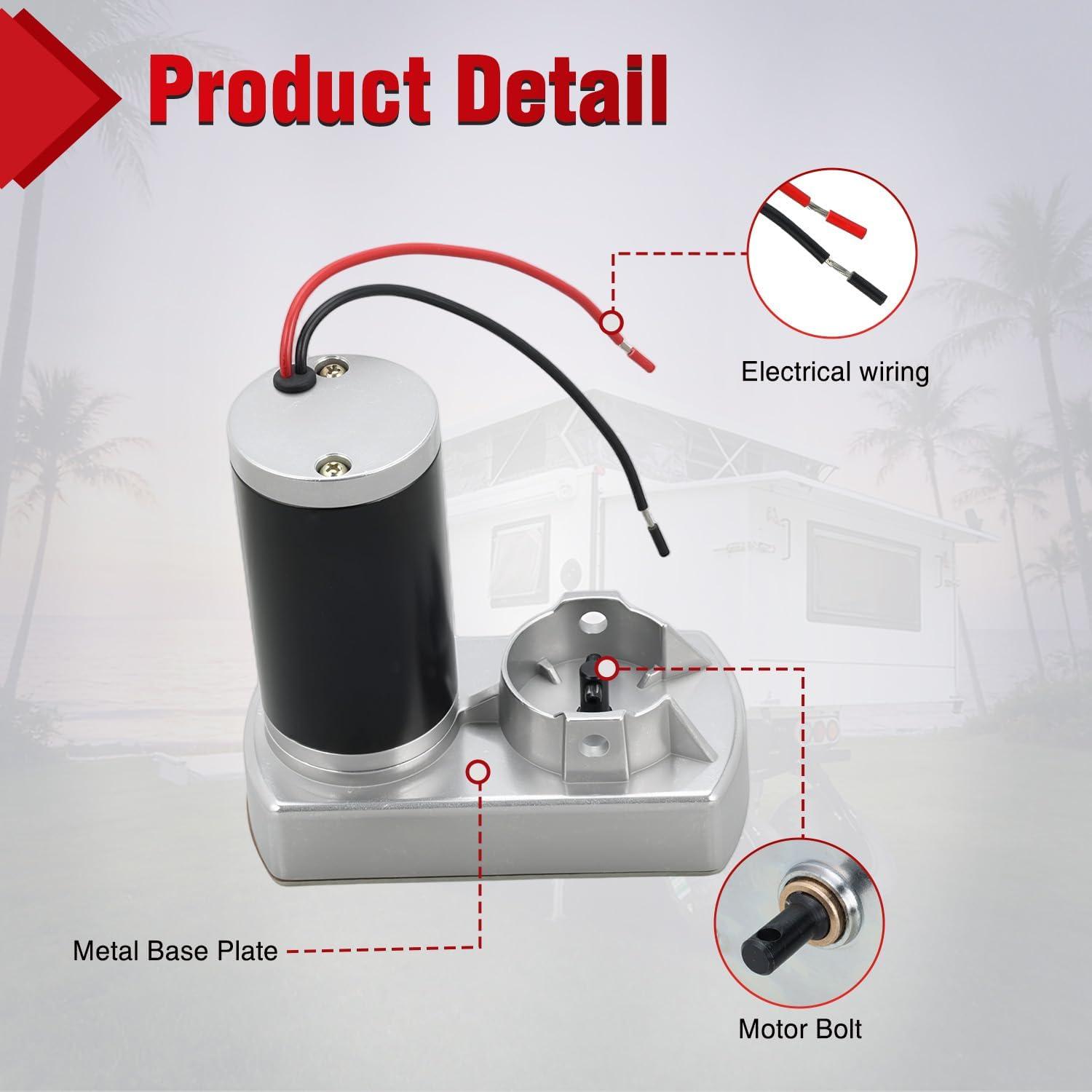 image:imageNilight 236575 RV inWall SlideOut Motor Compatible with Lippert Schwintek in Wall Slide System 3001 High Torque Gear Ratio IG42 10mm Motor Assembly for Travel Trailer CamperReplace132682