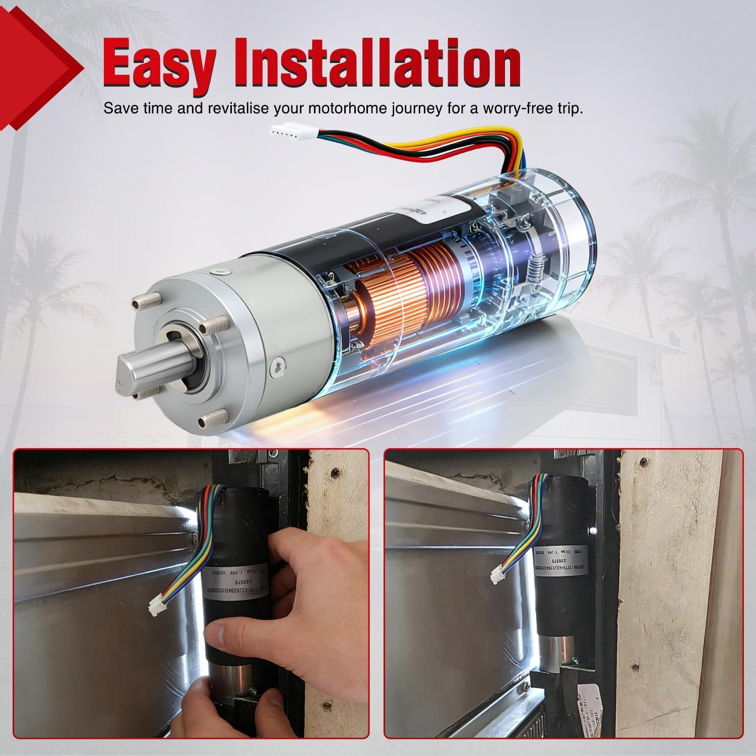 image:imageNilight 236575 RV inWall SlideOut Motor Compatible with Lippert Schwintek in Wall Slide System 3001 High Torque Gear Ratio IG42 10mm Motor Assembly for Travel Trailer CamperReplace287298