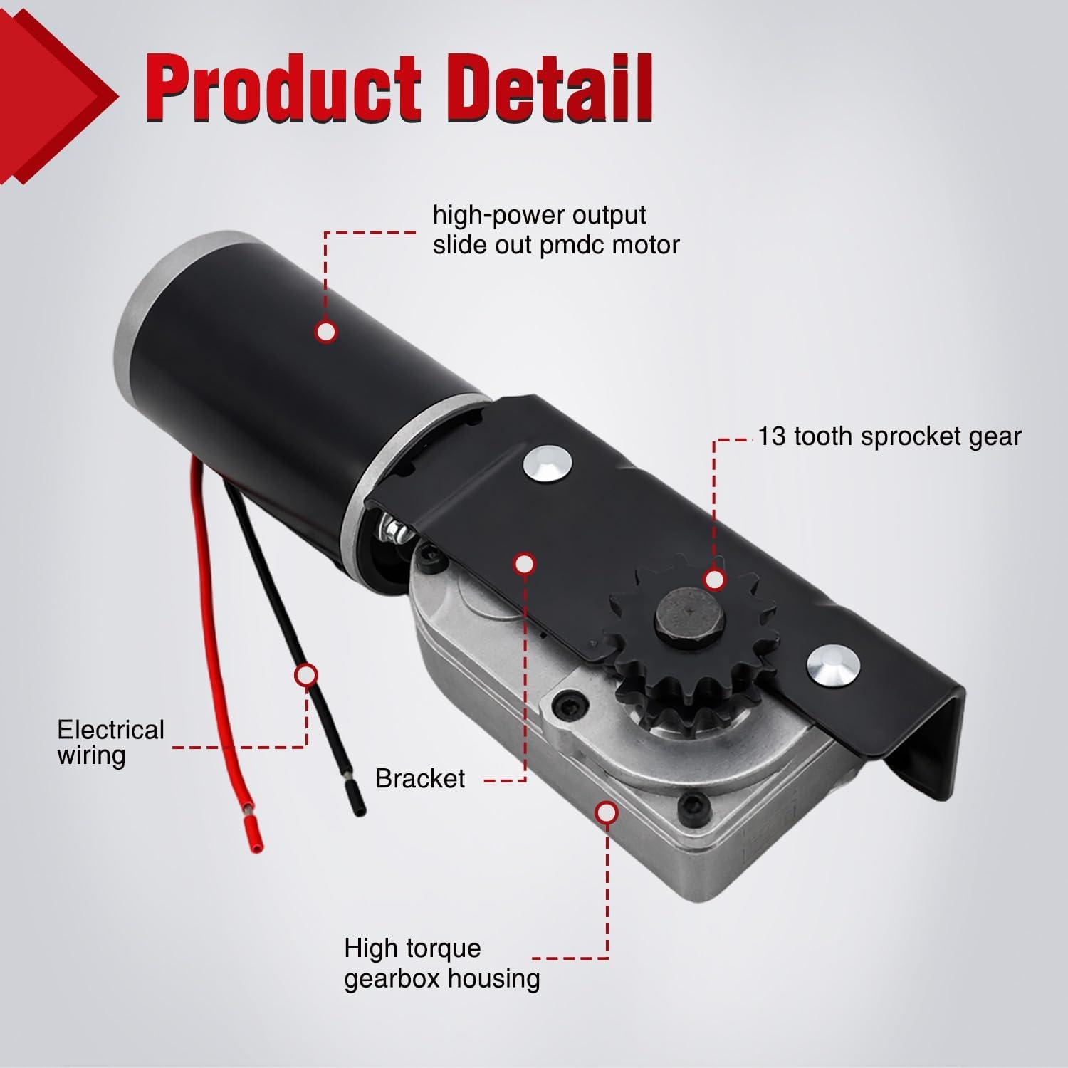 image:imageNilight 236575 RV inWall SlideOut Motor Compatible with Lippert Schwintek in Wall Slide System 3001 High Torque Gear Ratio IG42 10mm Motor Assembly for Travel Trailer CamperReplace225008