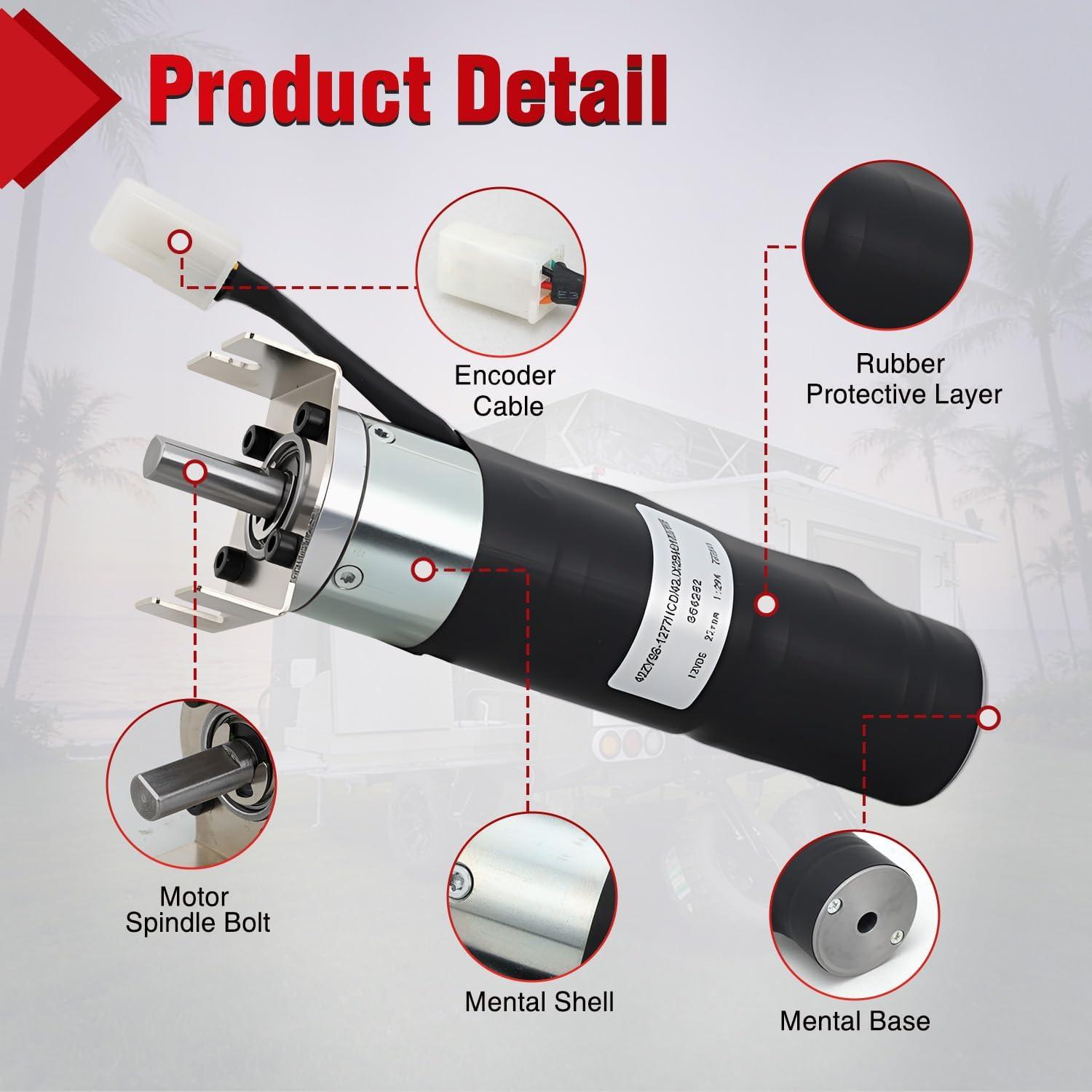 image:imageNilight 236575 RV inWall SlideOut Motor Compatible with Lippert Schwintek in Wall Slide System 3001 High Torque Gear Ratio IG42 10mm Motor Assembly for Travel Trailer CamperReplace364262