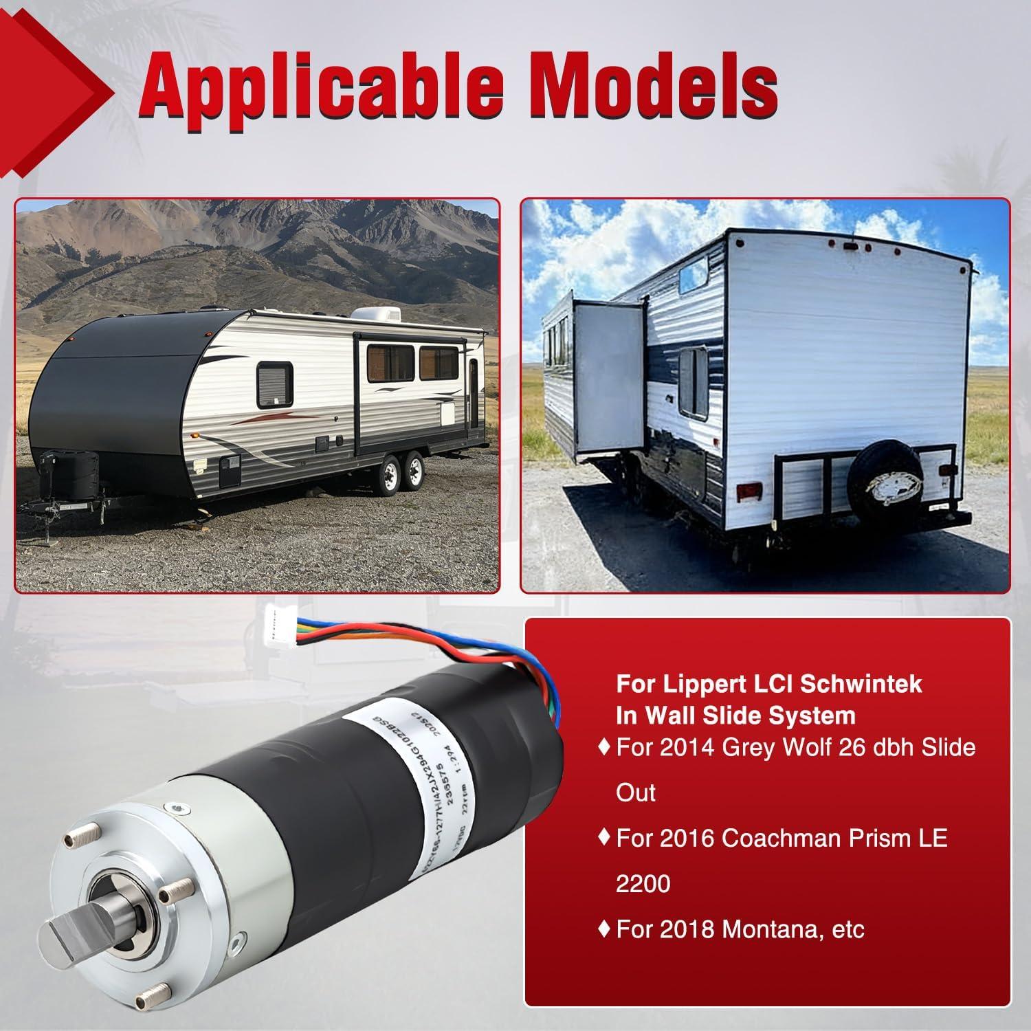 image:imageNilight 236575 RV inWall SlideOut Motor Compatible with Lippert Schwintek in Wall Slide System 3001 High Torque Gear Ratio IG42 10mm Motor Assembly for Travel Trailer CamperReplace236575