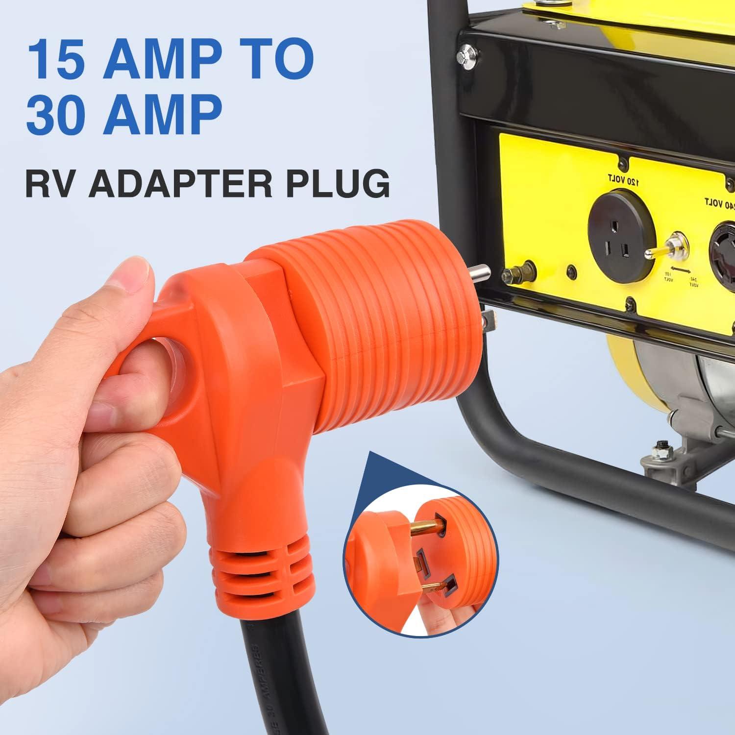 image:imageNilight 30 Amp to 50Amp RV Power Adapter 3 Prong 125250 Volt Heavy Duty Converter TT30P to 1450R 30A Male Plug to 50A Female Receptacle for Camper Caravan Trailer Generator15Amp Male to 30Amp Female
