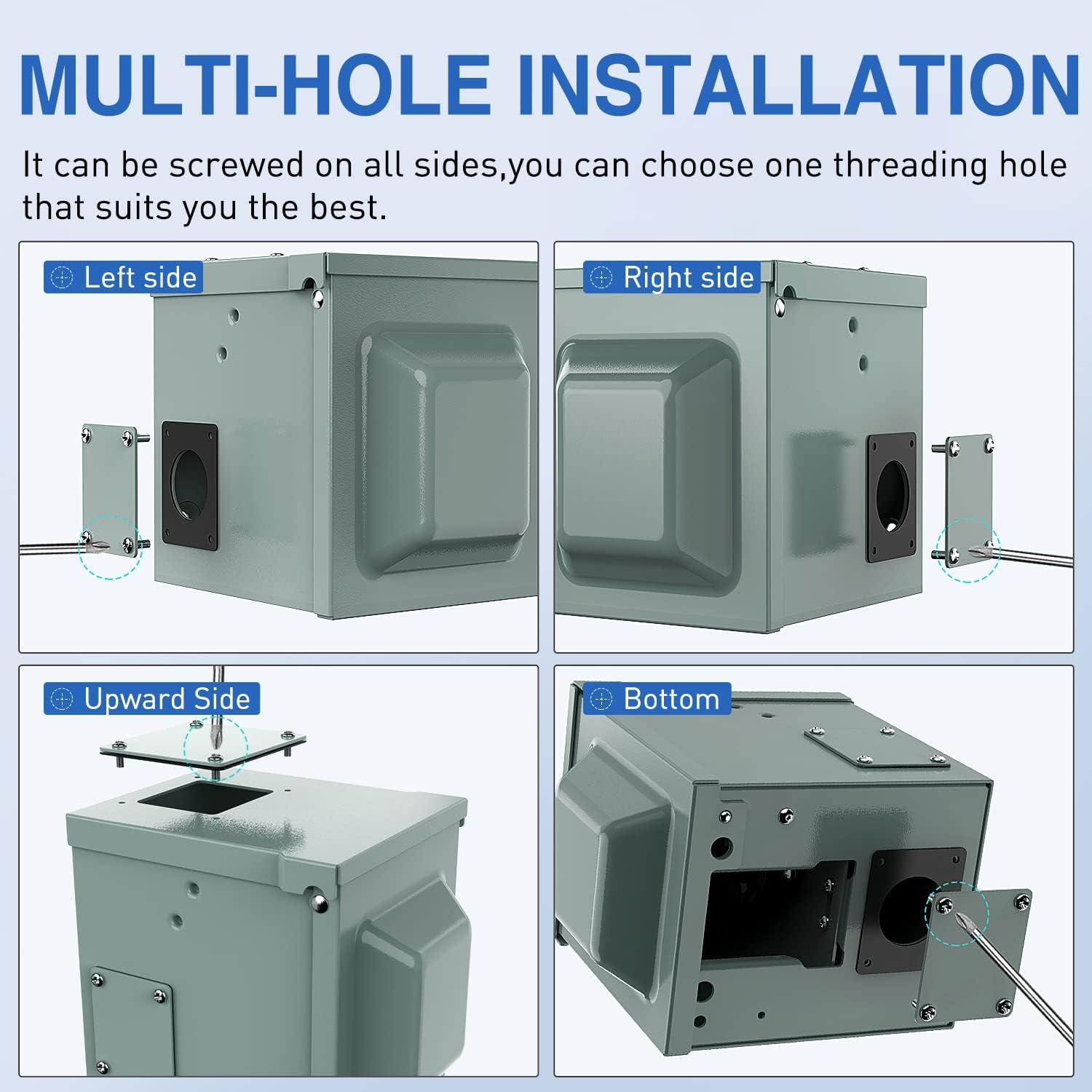 image:imageNilight 50AMP RV EV Power Outlet Box 125250V NEMA 1450R Receptacle Heavy Duty Predrilled ETL Listed Enclosed Lockable Box Waterproof for Camper Caravan Motorhome Van50A Outlet Box
