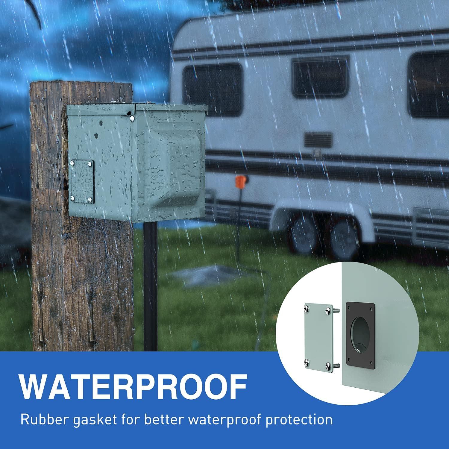 image:imageNilight 50AMP RV EV Power Outlet Box 125250V NEMA 1450R Receptacle Heavy Duty Predrilled ETL Listed Enclosed Lockable Box Waterproof for Camper Caravan Motorhome Van50A Outlet Box