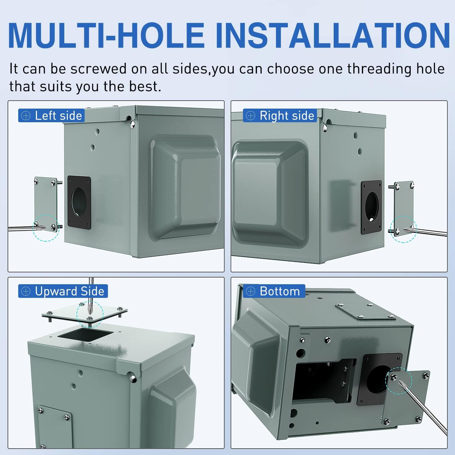 image:imageNilight 50AMP RV EV Power Outlet Box 125250V NEMA 1450R Receptacle Heavy Duty Predrilled ETL Listed Enclosed Lockable Box Waterproof for Camper Caravan Motorhome Van30A Outlet Box