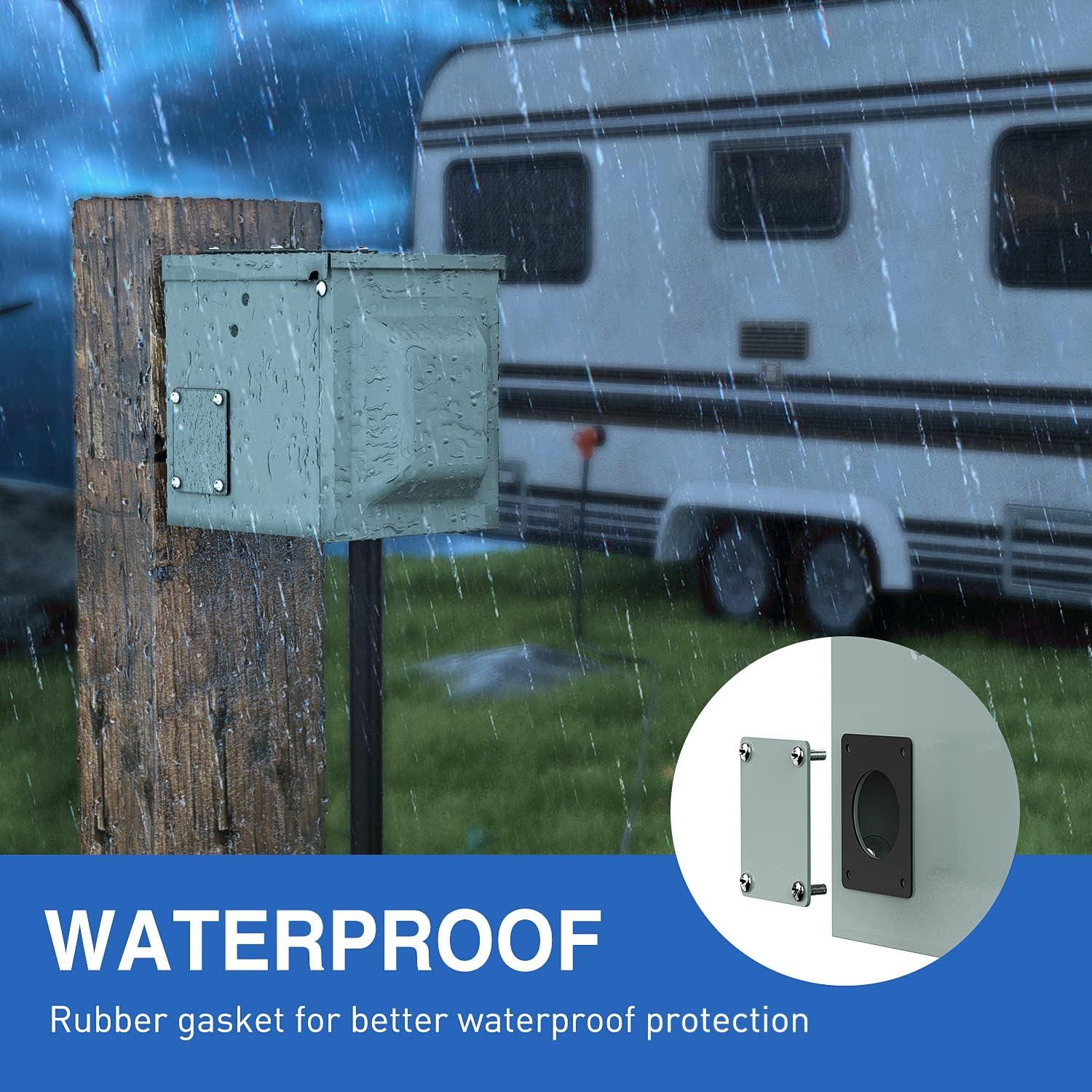 image:imageNilight 50AMP RV EV Power Outlet Box 125250V NEMA 1450R Receptacle Heavy Duty Predrilled ETL Listed Enclosed Lockable Box Waterproof for Camper Caravan Motorhome Van30A Outlet Box
