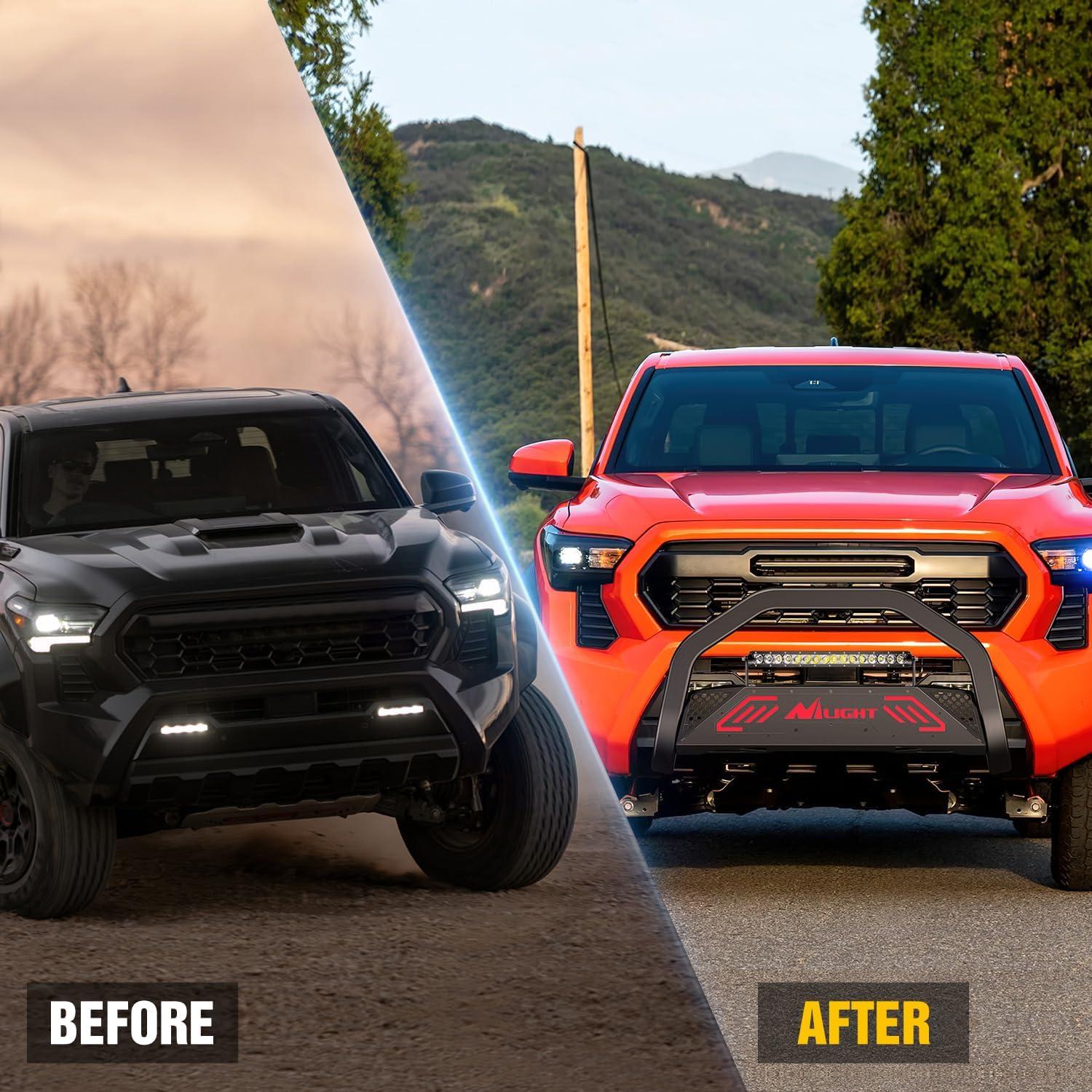 image:imageNilight Bull Bar with Light fits 20032008 Honda Pilot 20062015 Honda Ridgeline 20012006 Acura MDX Front Bumper Grille Brush Push Guard with Skid Plate Licence Plate Hole BlackToyota Tacoma 2024